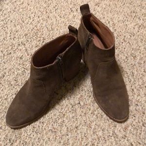 Madewell Suede Booties Size 8